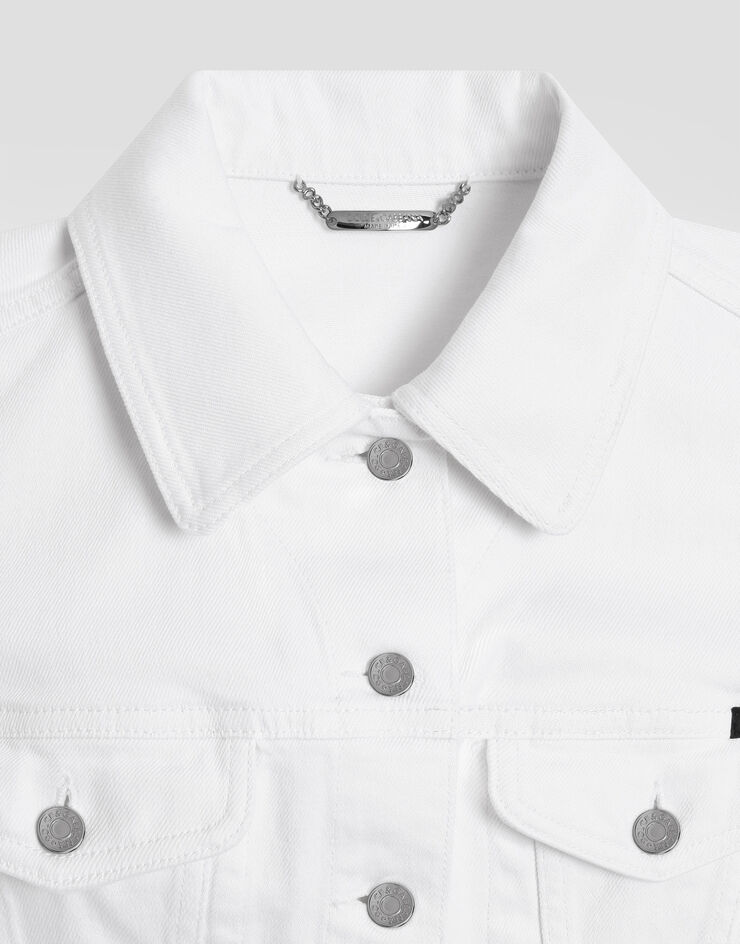 Dolce & Gabbana Jeansjacke aus Denim Multicolor F9U66DG8PF1