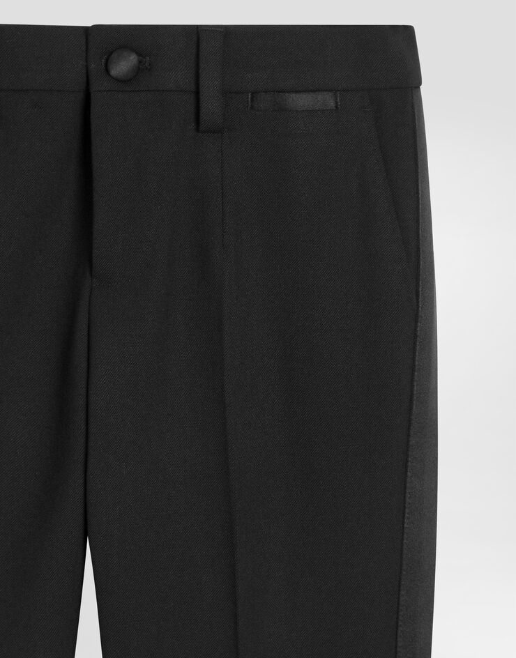 Dolce & Gabbana Classic duchesse and wool-blend pants Black L44P64FUBE7
