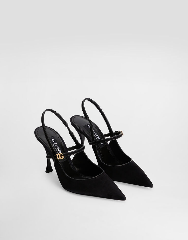 Dolce & Gabbana 纳帕皮革与绒面革后系带鞋 黑 CG0974AQ134