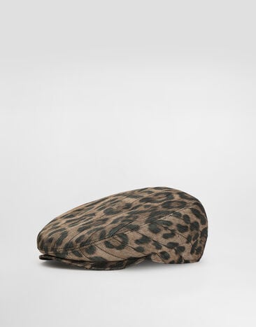 Dolce & Gabbana Leopard-print jacquard flat cap Print GH587AFRMEC