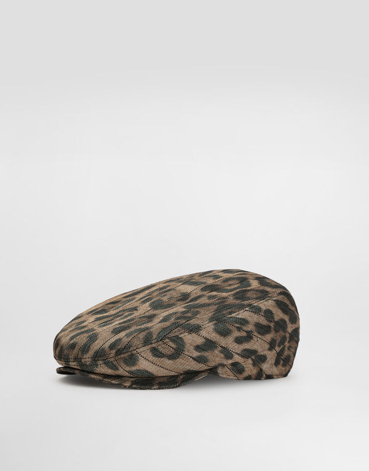 Dolce & Gabbana Leopard-print jacquard flat cap Print GH587AFRMEC