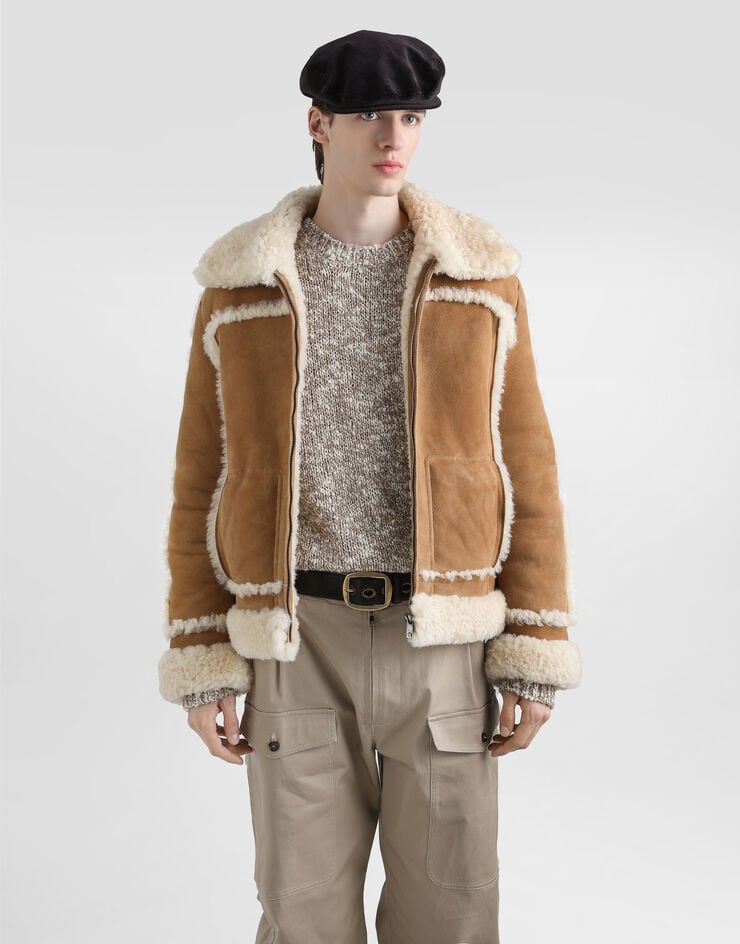 Dolce & Gabbana Sheepskin jacket Beige G9BQNLFUP91