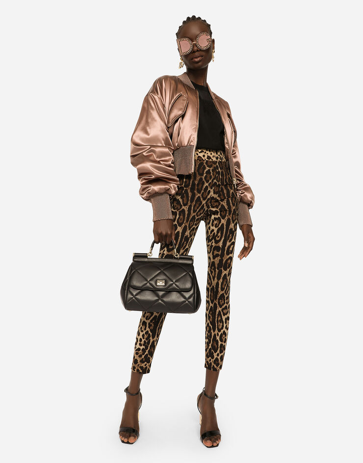 Dolce & Gabbana Куртка из атласа коричневый F9M68TFURAD