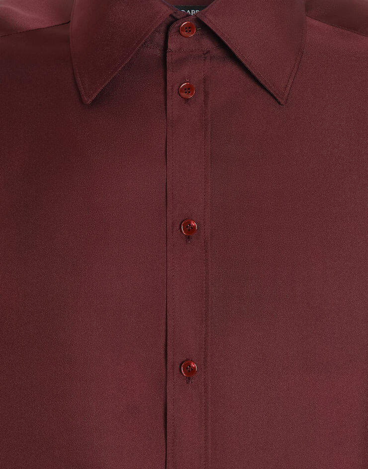 Dolce & Gabbana Silk twill Martini shirt Bordeaux G5MM4TFU1XB