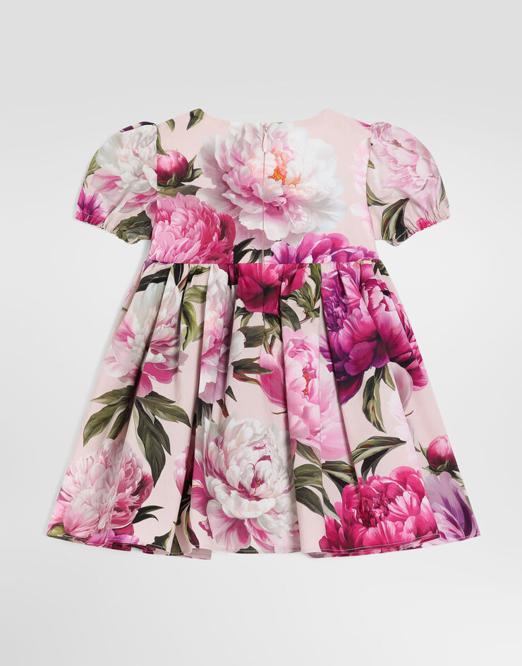 Dolce & Gabbana Peony-print poplin dress Dolce & Gabbana Peony-print poplin dress Multicolor L23DP2G7QZX