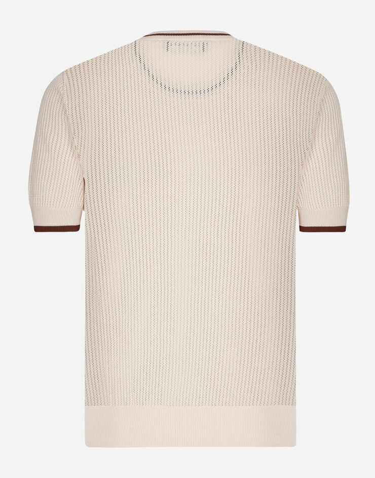Dolce & Gabbana Jersey de cuello redondo de algodón con logotipo DG Nata GXX03ZJBCDS