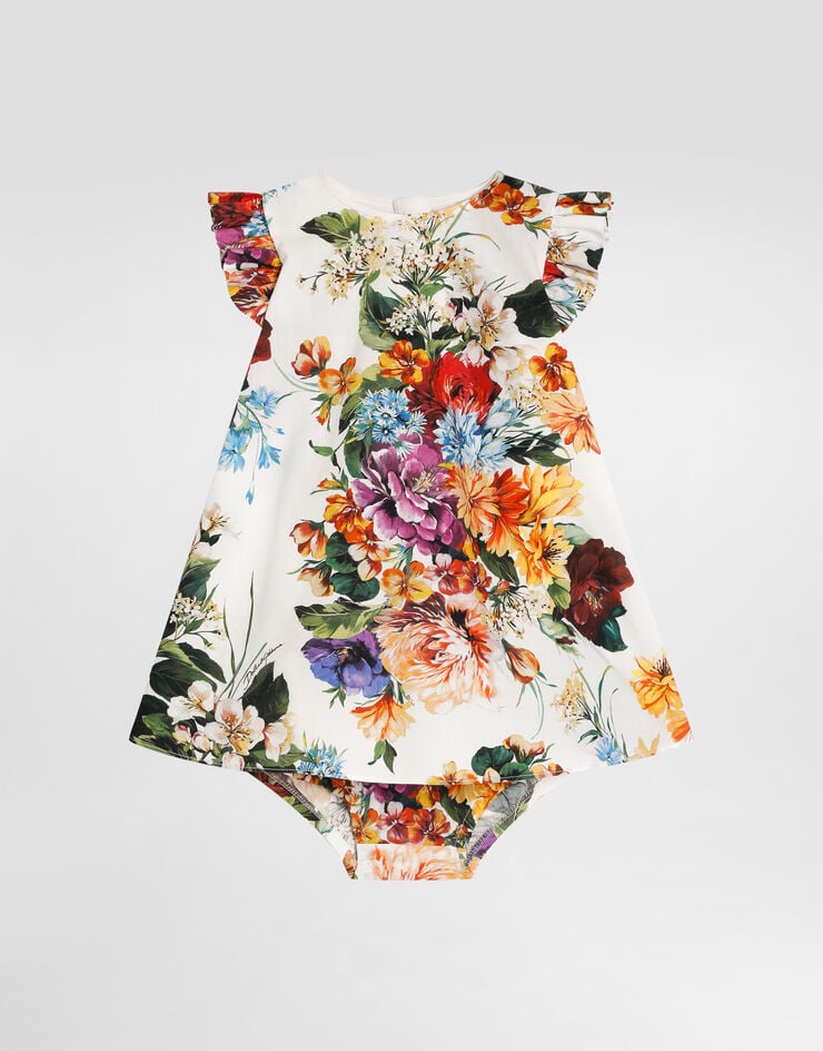Dolce & Gabbana Robe en popeline à imprimé fleurs Imprimé L23DW2HS5TW