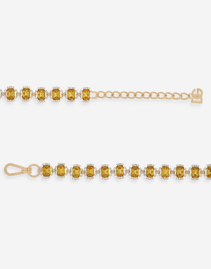 Dolce & Gabbana Cintura con cristalli gialli Yellow WLP3S1W1111