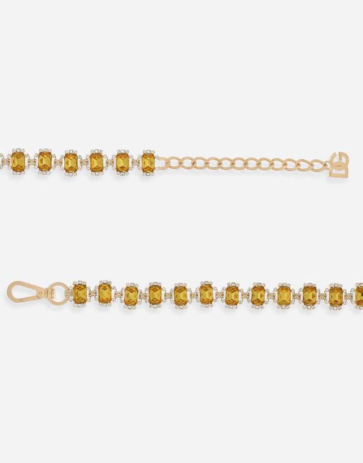 Dolce & Gabbana Cinturón con cristales amarillos Amarillo WLP3S1W1111