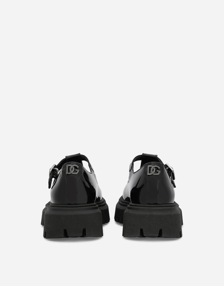 Dolce & Gabbana Zapato de charol en forma de T Negro D11114A1328