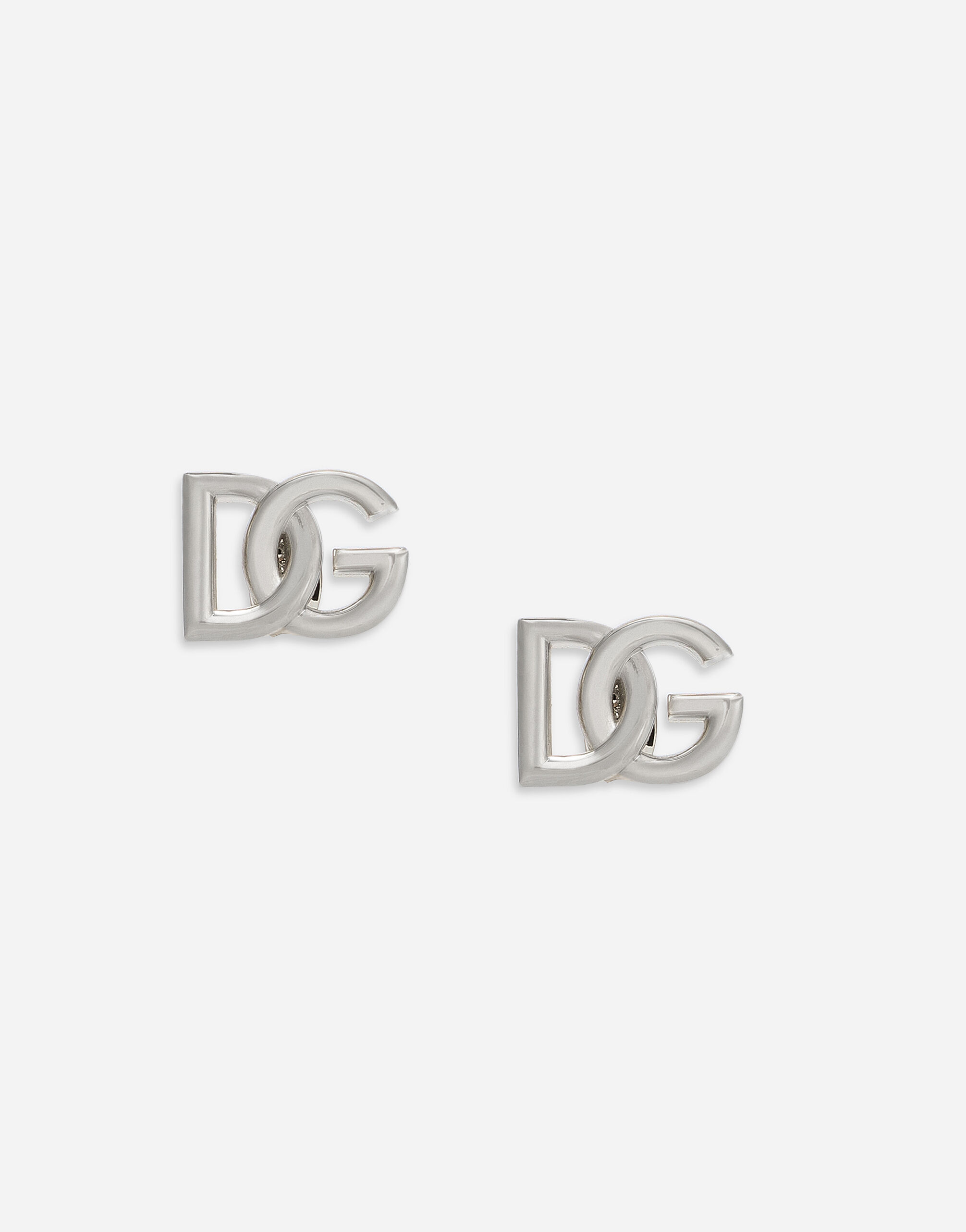 シルバーのメンズ DG logo earrings | Dolce&Gabbana®