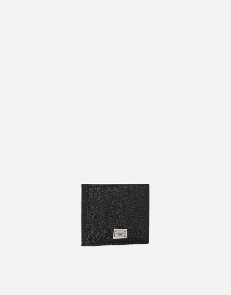 Dolce & Gabbana Calfskin bifold wallet with logo tag Black BP1321AG219