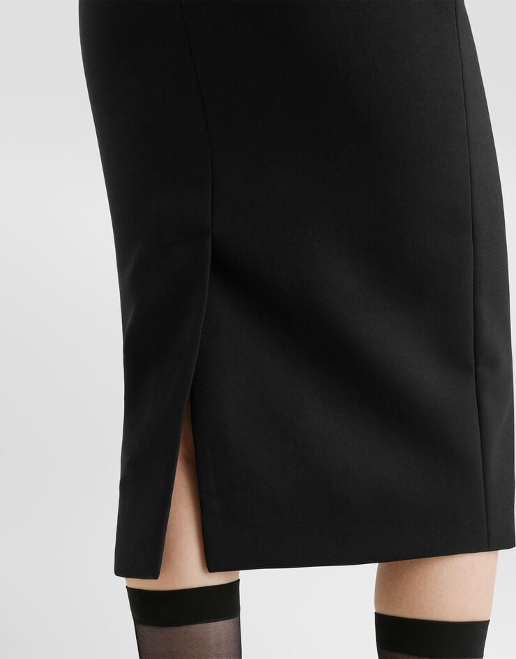 Dolce & Gabbana Double wool crêpe dress Dolce & Gabbana Double wool crêpe dress Black F630OTFU2L8