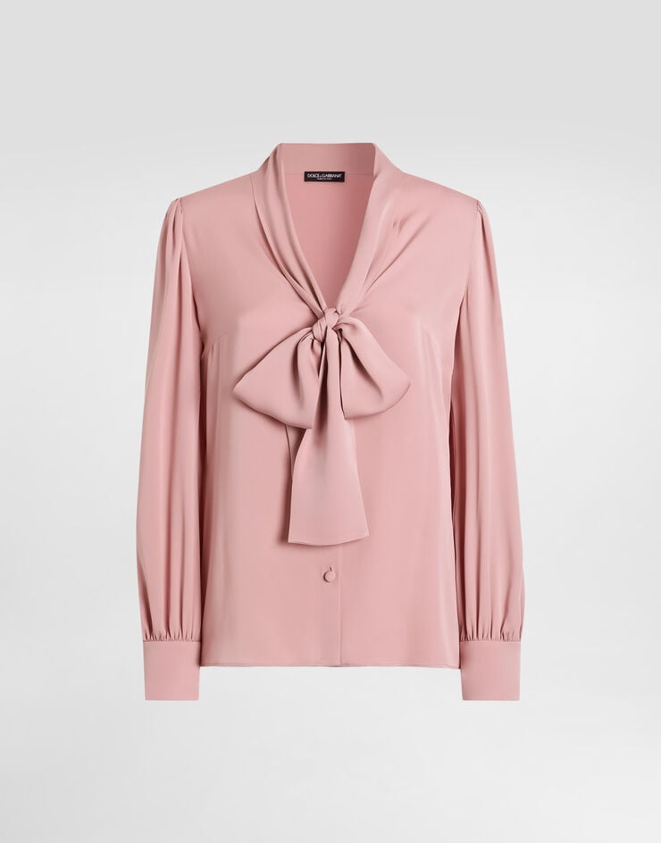 Dolce & Gabbana Stretch charmeuse shirt Pink F5T17TFUABF