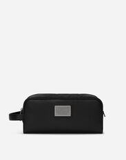Dolce & Gabbana Grainy calfskin and nylon toiletry bag Black GH706ZGH892