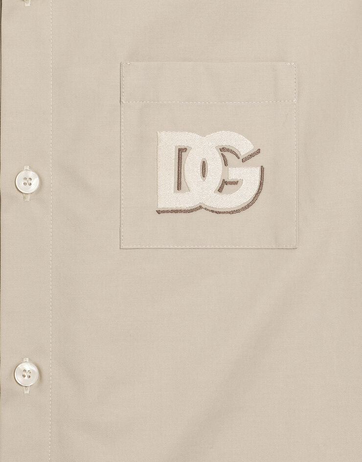 Dolce & Gabbana قميص جبردين بشعار DG بيج L44S29HUMRB