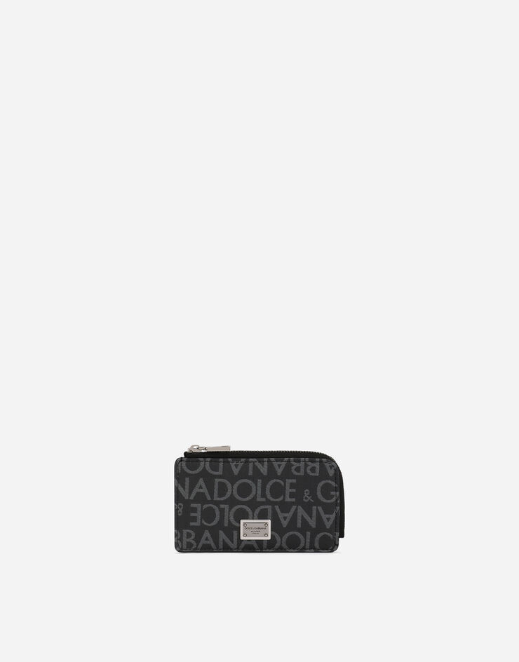Dolce & Gabbana Kartenetui aus beschichtetem Jacquard Mehrfarbig BP3274AJ705