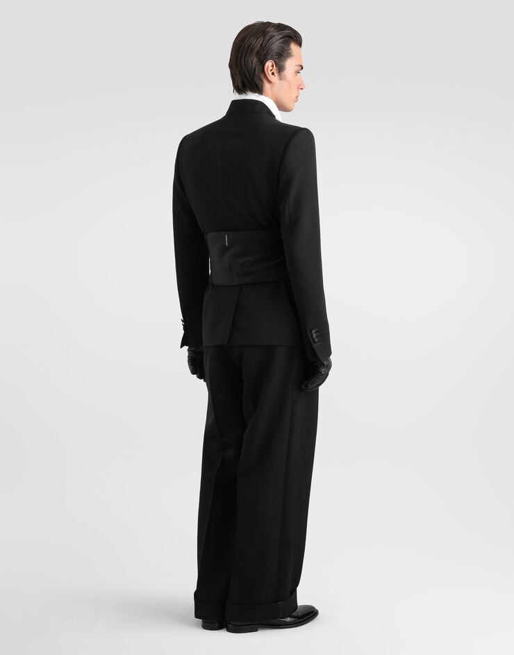 Dolce & Gabbana Pantalon en gabardine de laine Dolce & Gabbana Pantalon en gabardine de laine Black GP17DTFU21E