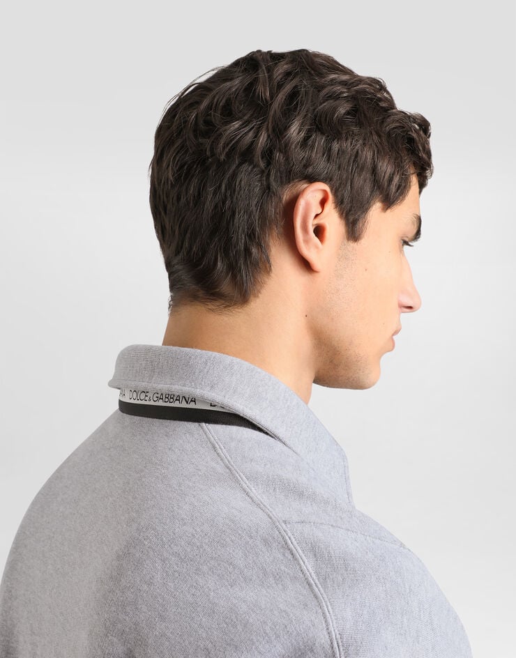 Dolce & Gabbana Melange cotton sweatshirt Grey G9CEIZHU7W4