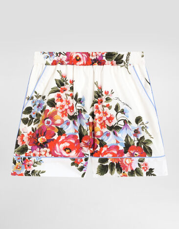 Dolce & Gabbana Flower bouquet-print poplin shorts Multicolor L52Q33HS5UU
