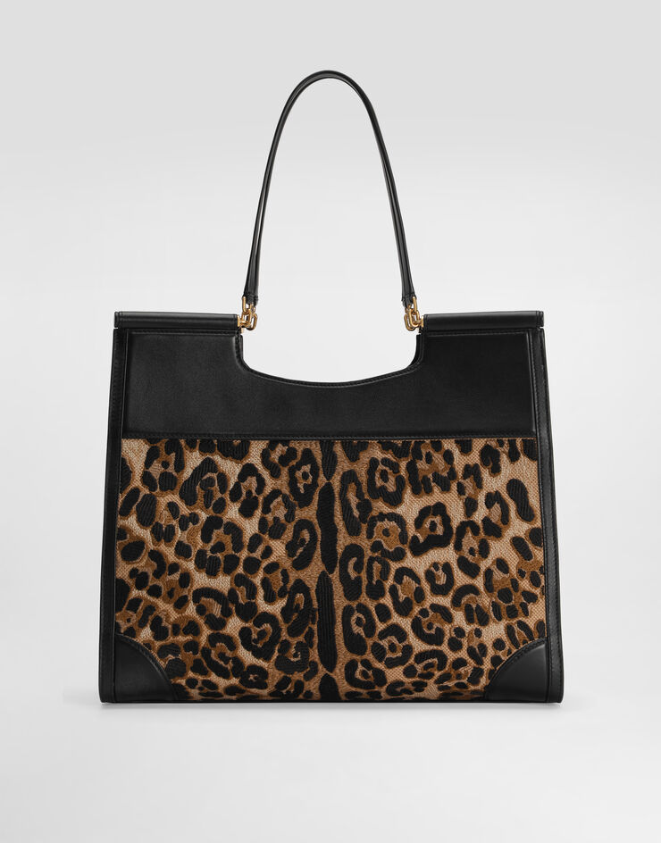 Dolce & Gabbana Sicily large shopping bag with embroidery Multicolor BB7727B6I37