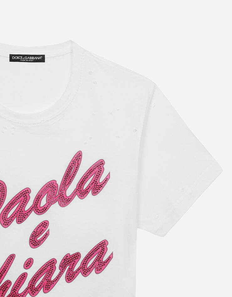 Dolce&Gabbana T-Shirt "Paola e Chiara per sempre" Weiss I8AOHMG7K9Z