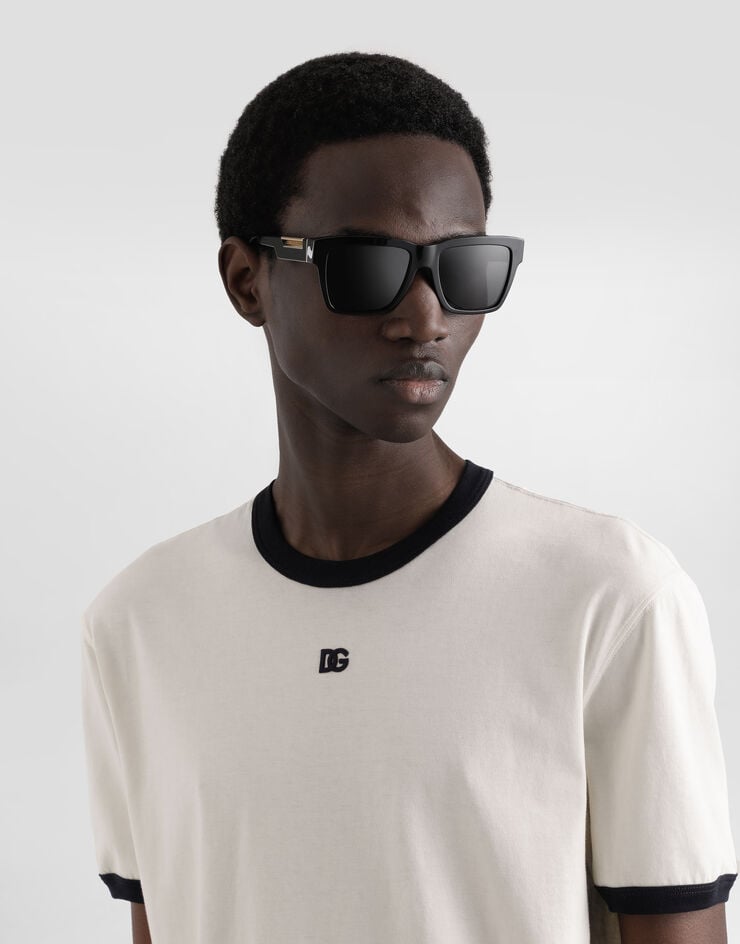 Dolce & Gabbana Cotton t-shirt with embroidery Cream G8PV1ZG7PJ4