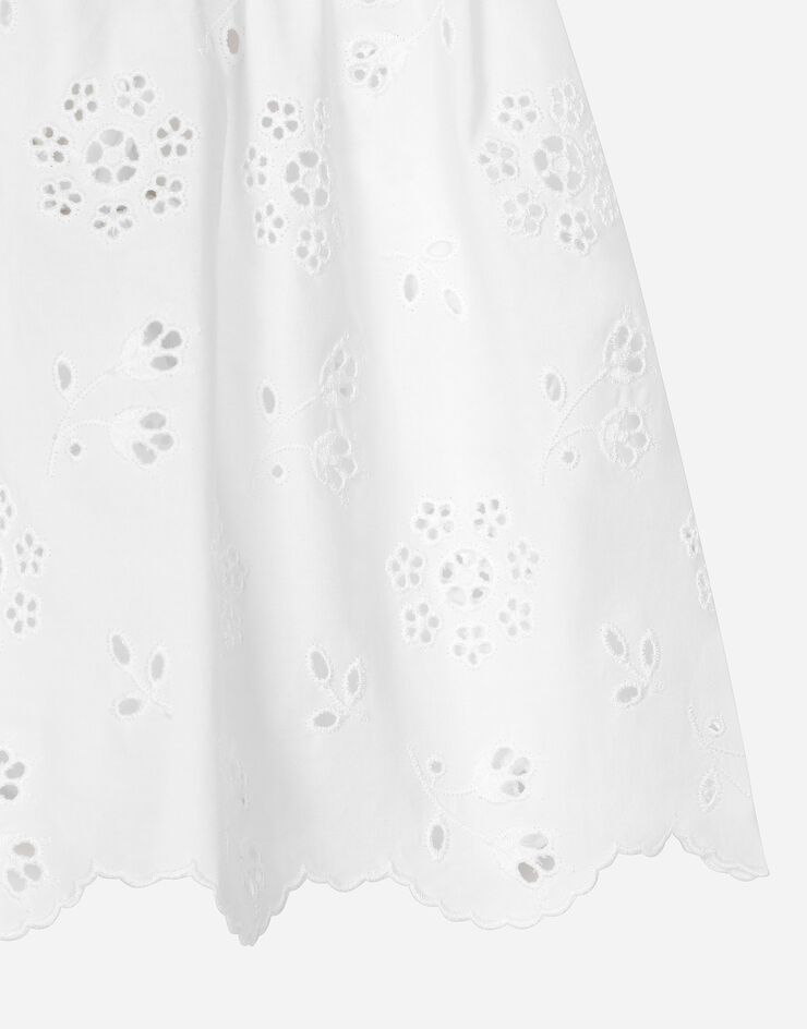 Dolce & Gabbana Платье из джерси и поплина с логотипом Dolce&Gabbana белый L2JD9DG7NXV