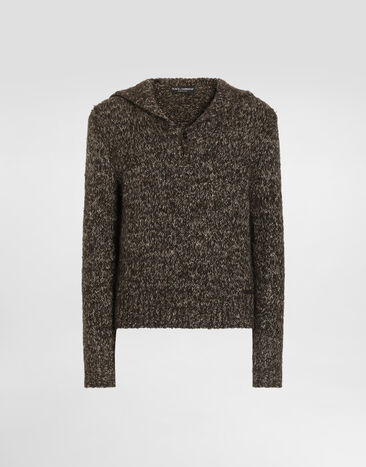 Dolce & Gabbana Alpaca blend polo shirt Dolce & Gabbana Alpaca blend polo shirt Grey GXZCVTJGMK2