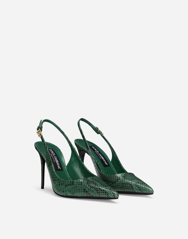 Dolce & Gabbana Python skin slingbacks Green CG0774A2111