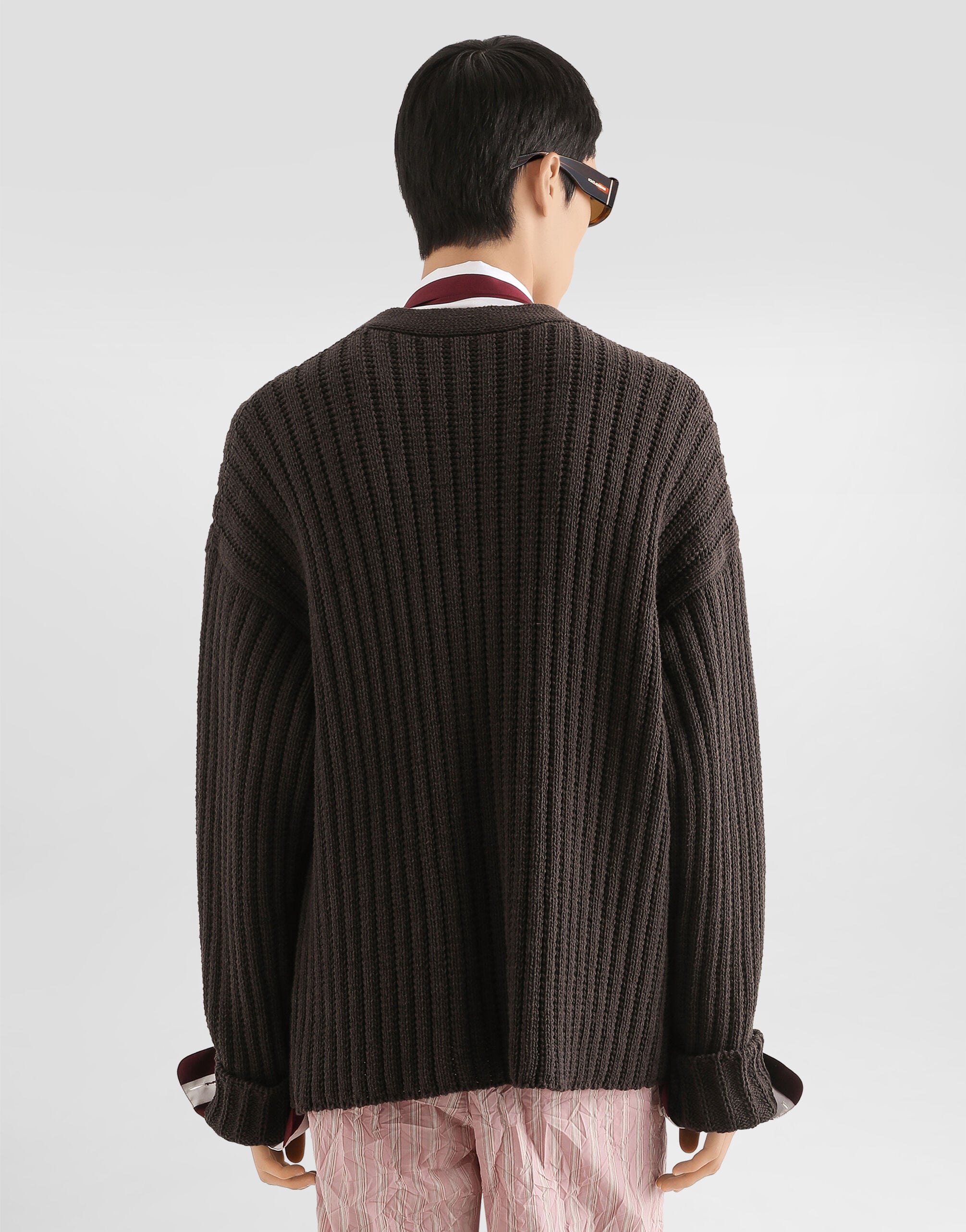 Brownのメンズ コットンブレンド カーディガン | Dolce&Gabbana®