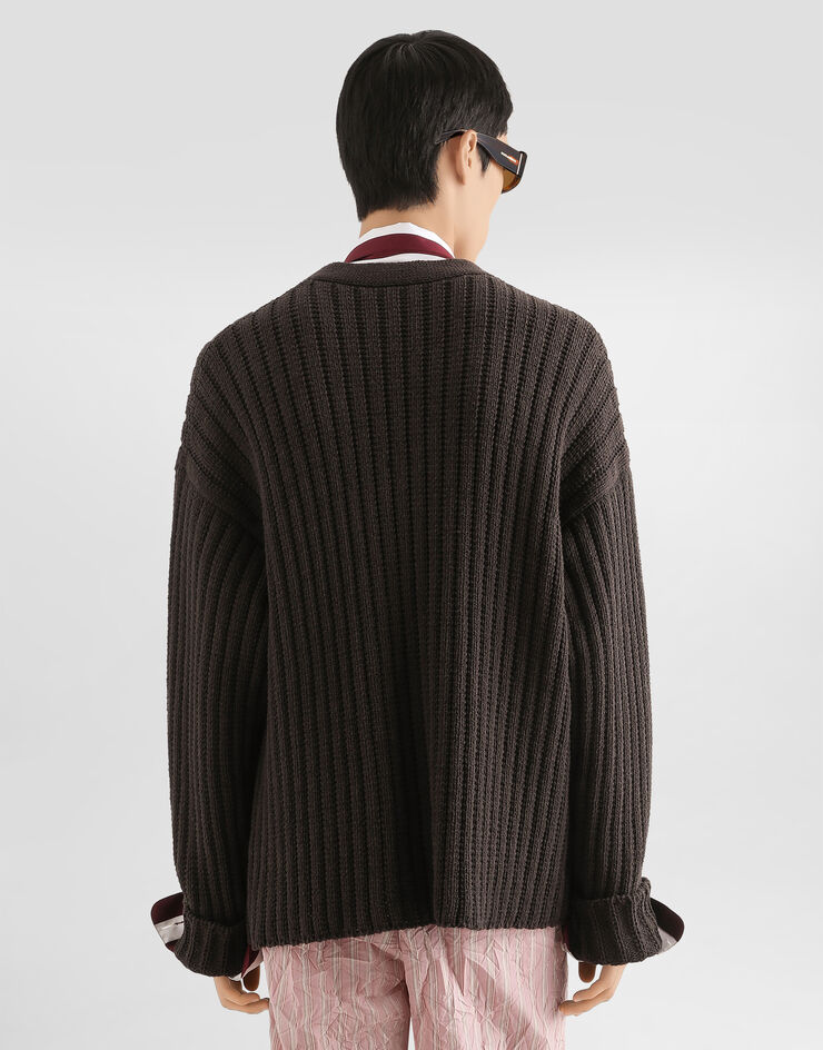 Dolce & Gabbana Cotton-blend cardigan Brown GXVG2TJGMHI