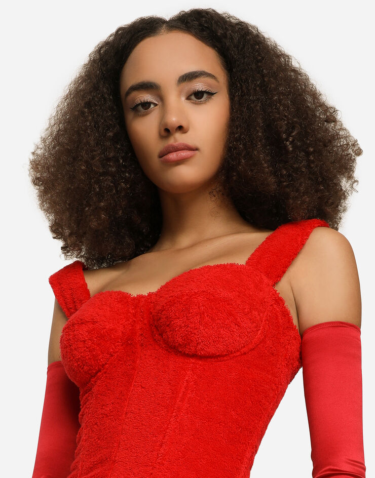 Dolce & Gabbana KIM DOLCE&GABBANA Terrycloth minidress Red F6BHPTHU7OC