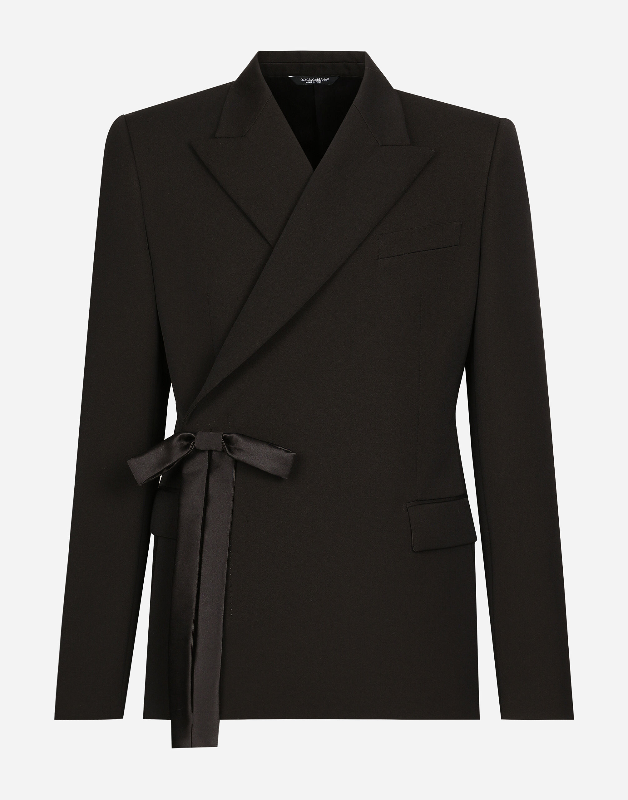 Double-breasted wool jacket in Black for Men | Dolce&Gabbana® US
