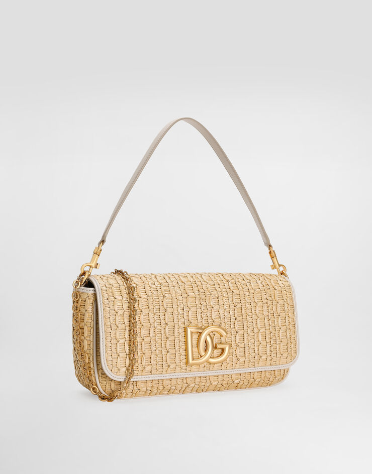 Dolce & Gabbana Schultertasche aus gehäkeltem Bast Mehrfarbig BB7837AC705