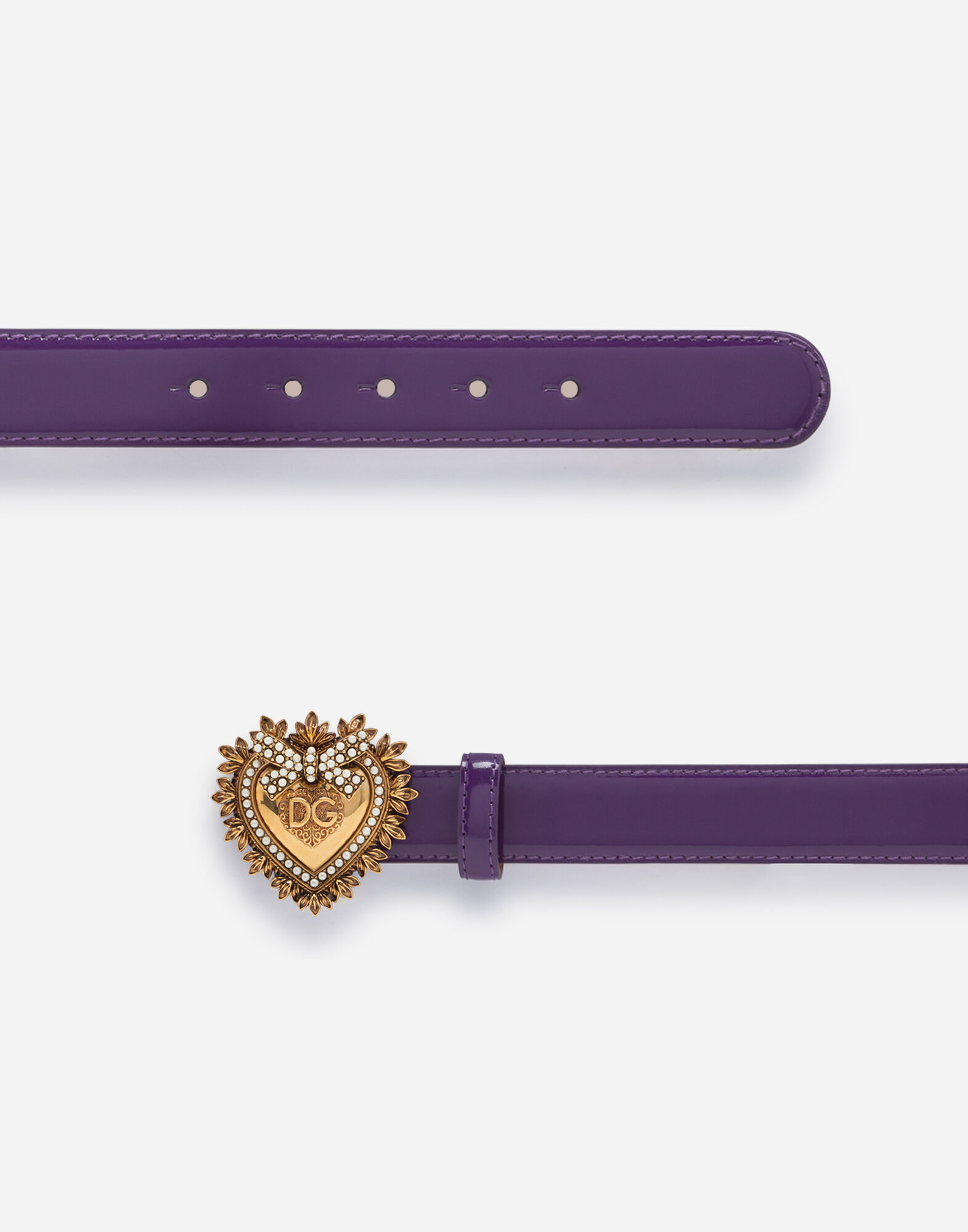 Devotion belt in polished calfskin