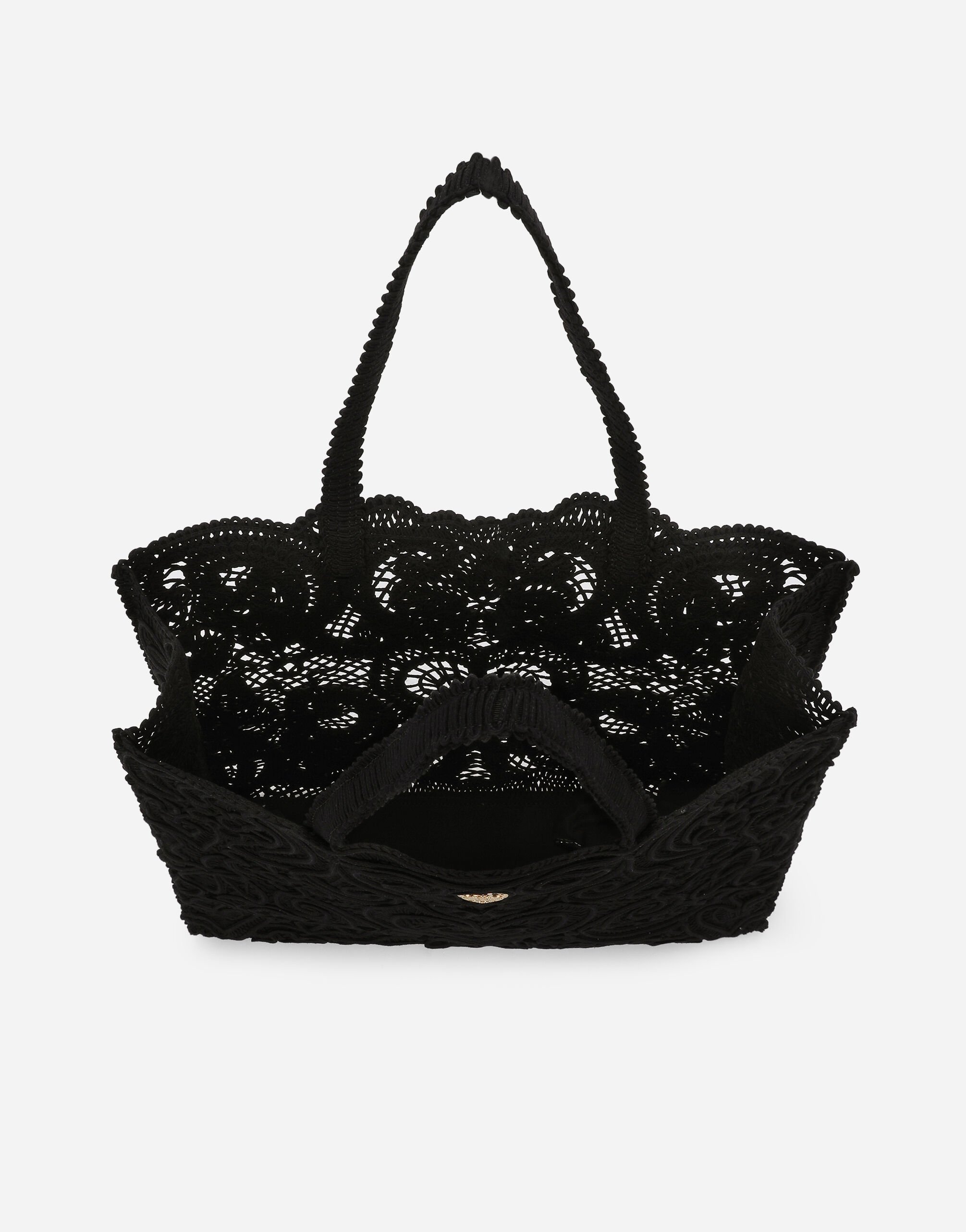 Large cordonetto lace bag in Black for Women Dolce Gabbana US