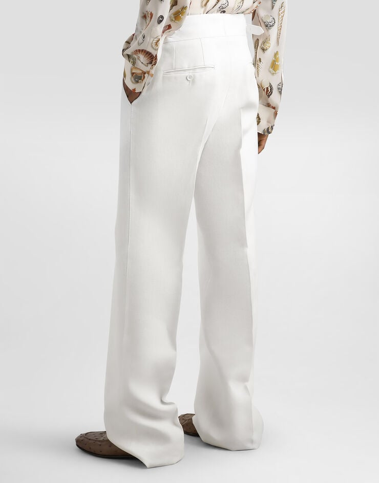 Dolce & Gabbana Classic linen trousers White GP110TFU4MC