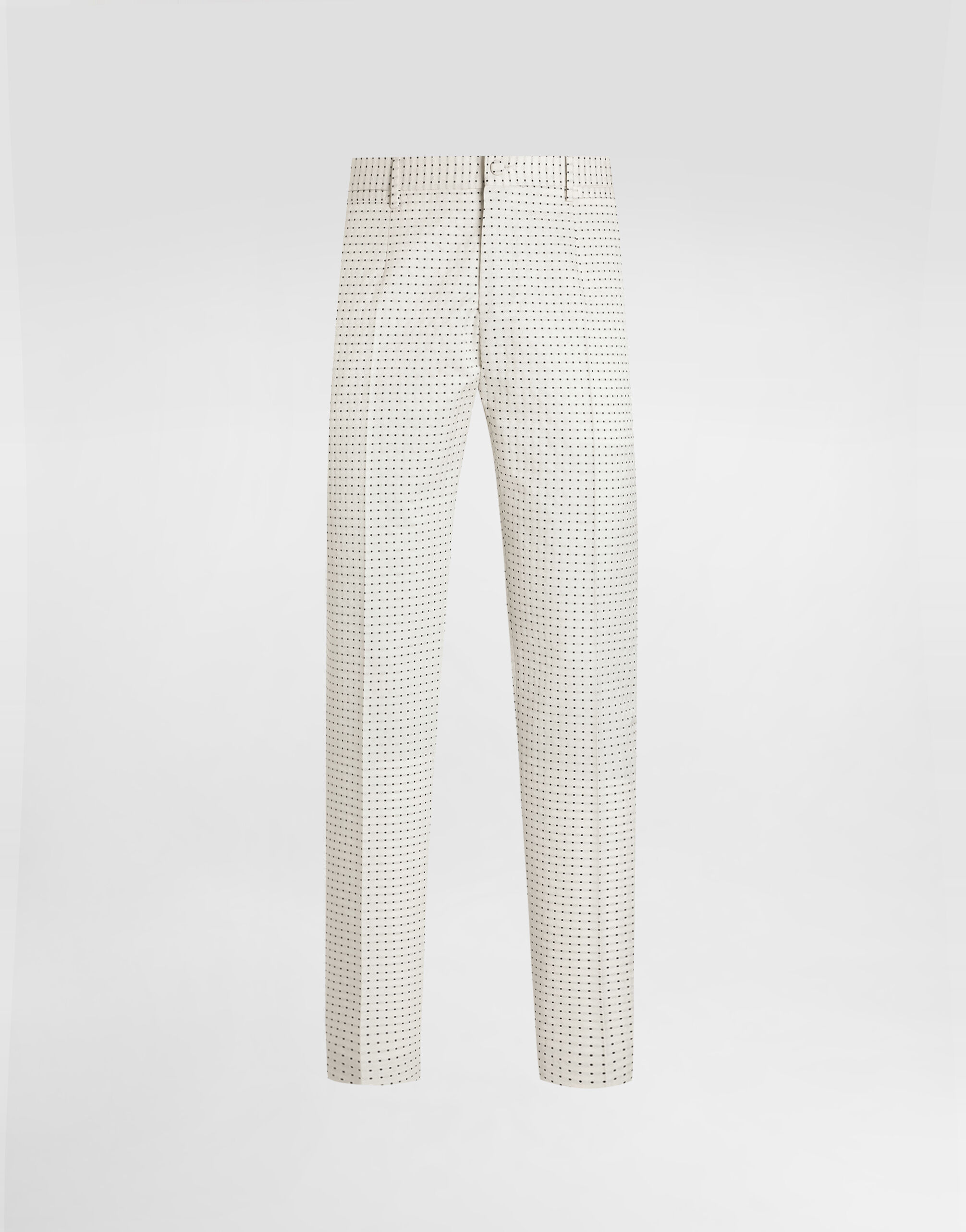 Micro pattern jacquard trousers