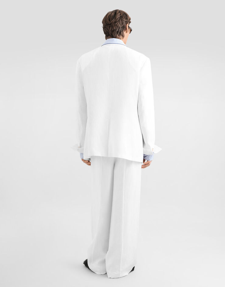 Dolce & Gabbana Linen canvas trousers White GP20WTFU4JB