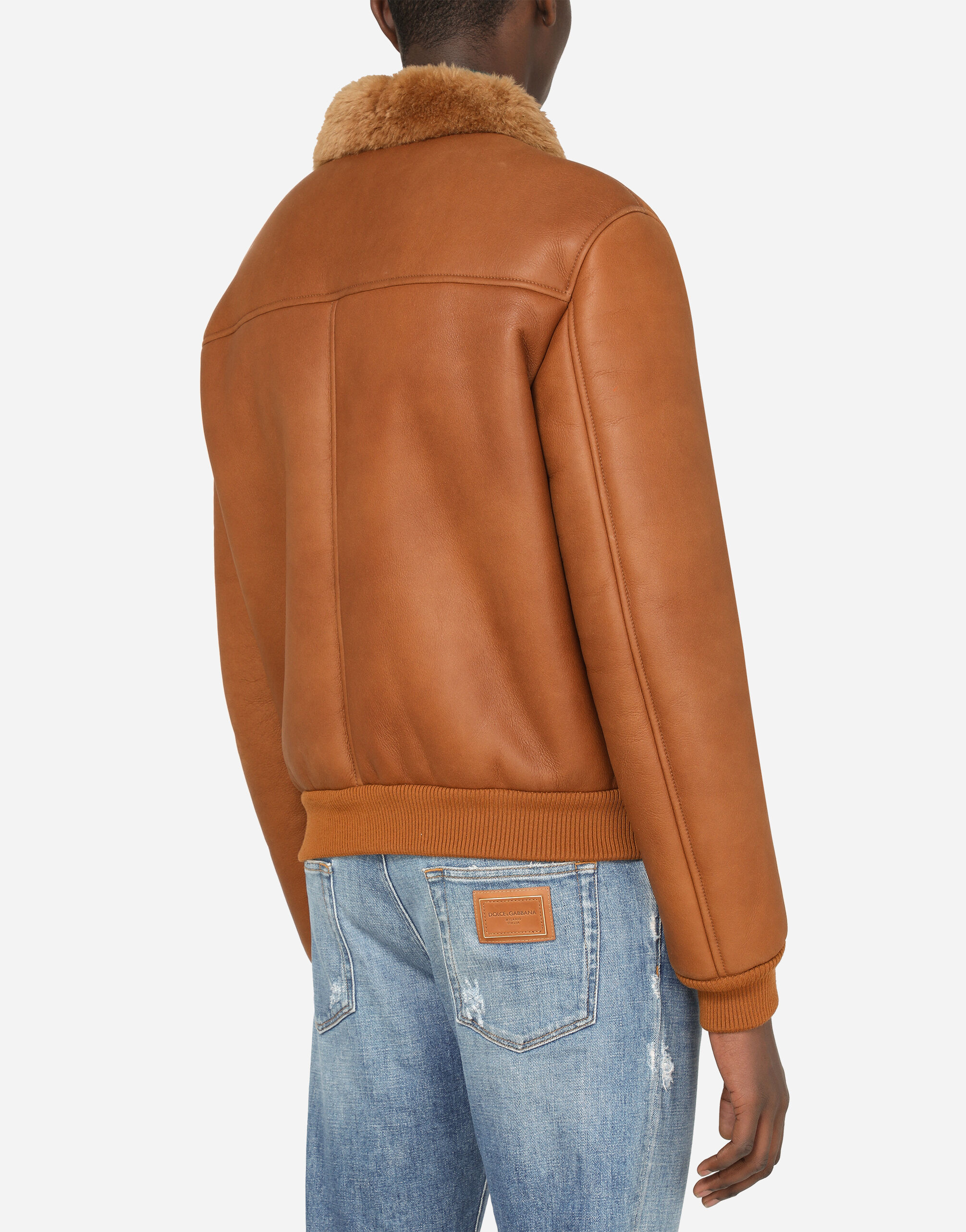 Dolce and new arrivals gabbana shearling jacket