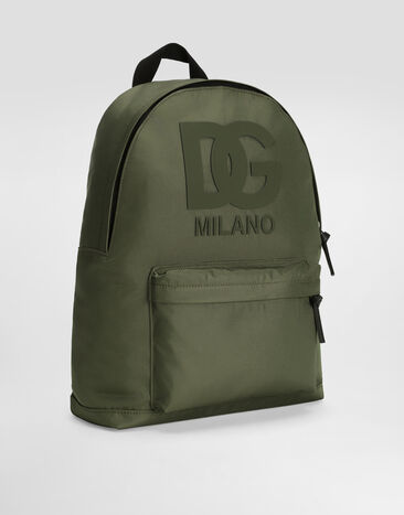 Dolce & Gabbana Mochila en nylon con parche DG Green EM0074AM224