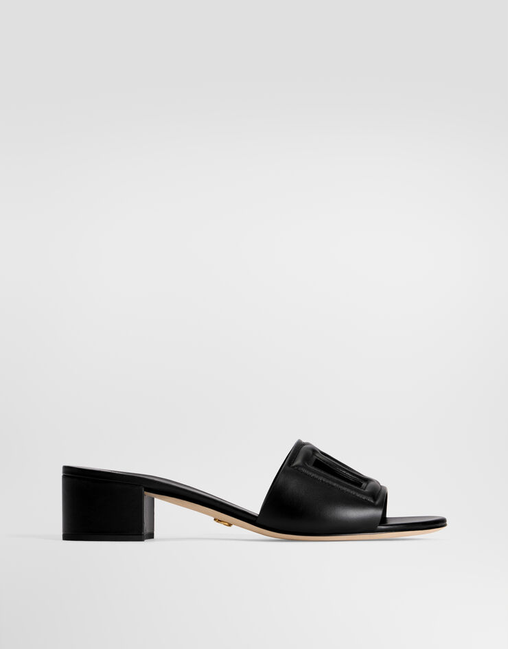 Dolce & Gabbana Calfskin sliders with DG logo Dolce & Gabbana Calfskin sliders with DG logo Black CR1755AY329