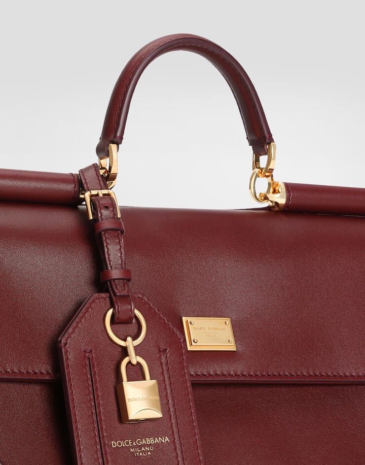 Dolce & Gabbana Medium My Sicily handbag in plongé calfskin Bordeaux BB7782B7321