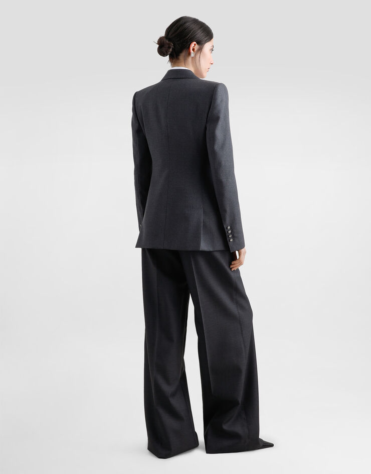 Dolce & Gabbana Woolen palazzo pants Grey FTC1DTFU287