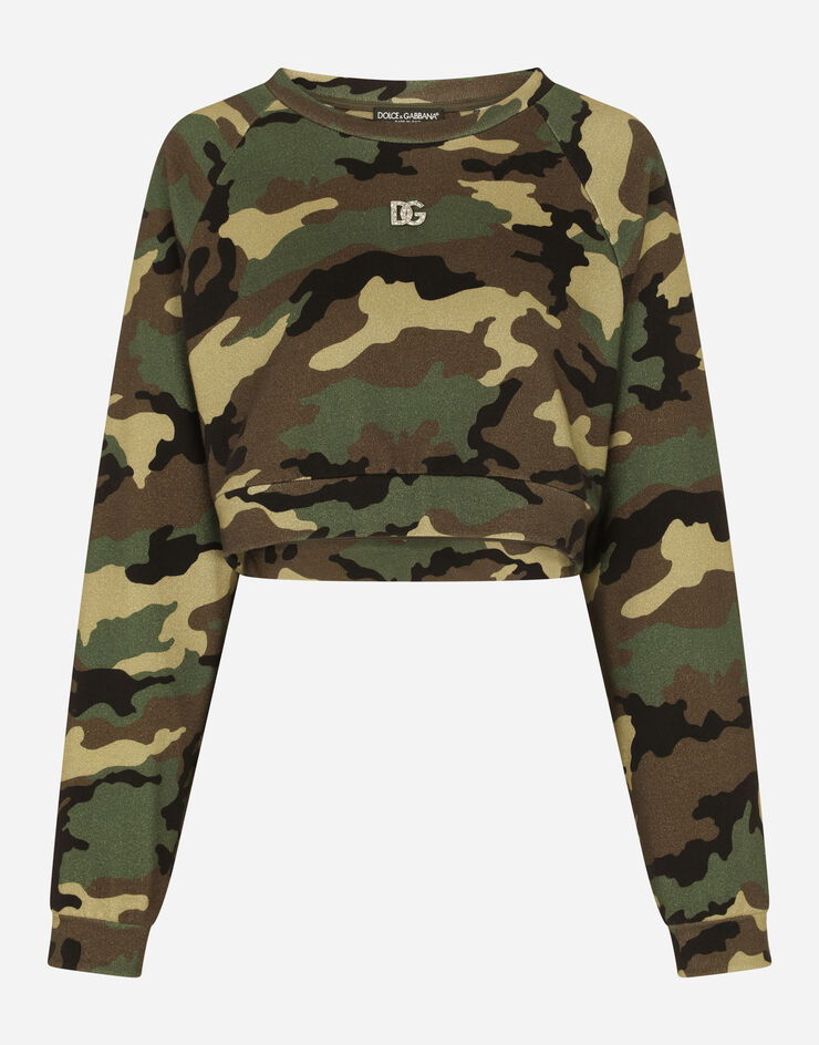 Dolce & Gabbana Camouflage-print jersey sweatshirt Multicolor F9N07ZFS75D