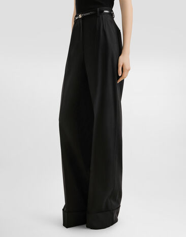 Dolce & Gabbana Bi-stretch wool trousers Black FTBM0TGDC7Q