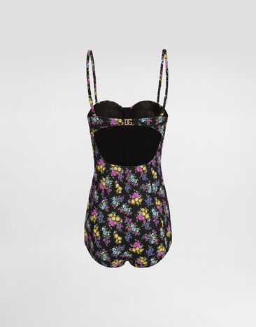 Dolce & Gabbana Small floral-print balconette one-piece swimsuit Multicolor O9A13JON0DQ
