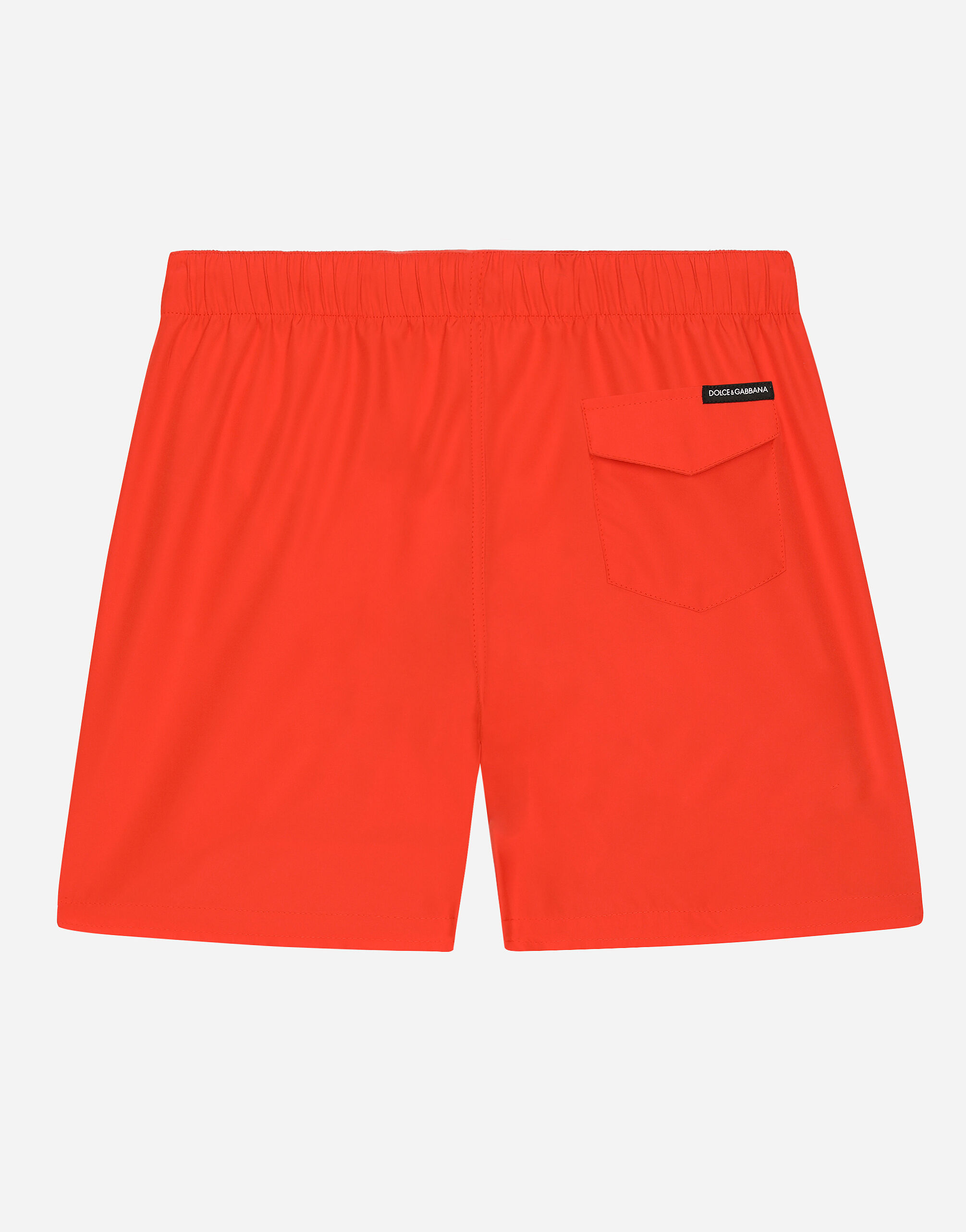 Nylon swim trunks in Orange for Boys | Dolce&Gabbana® US