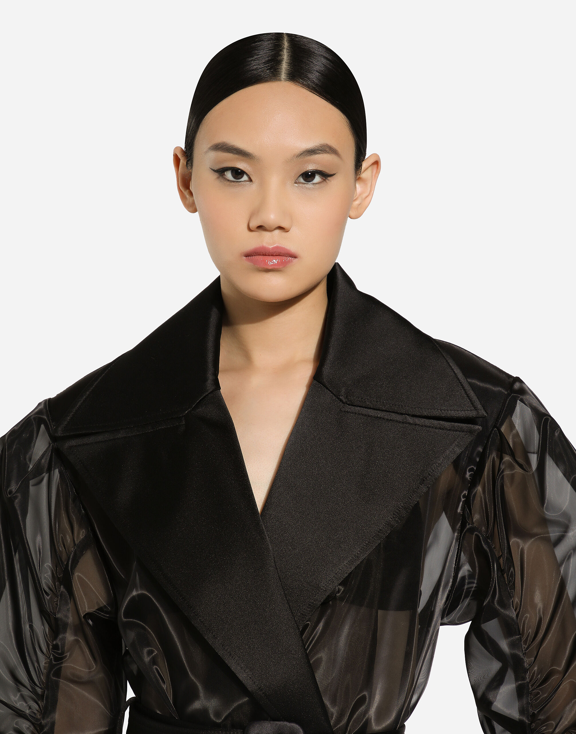 トレンチコート DOLCE & GABBANA Technical organza trench coat with Whiteのウィメンズ Technical organza trench coat | Dolce&Gabbana®